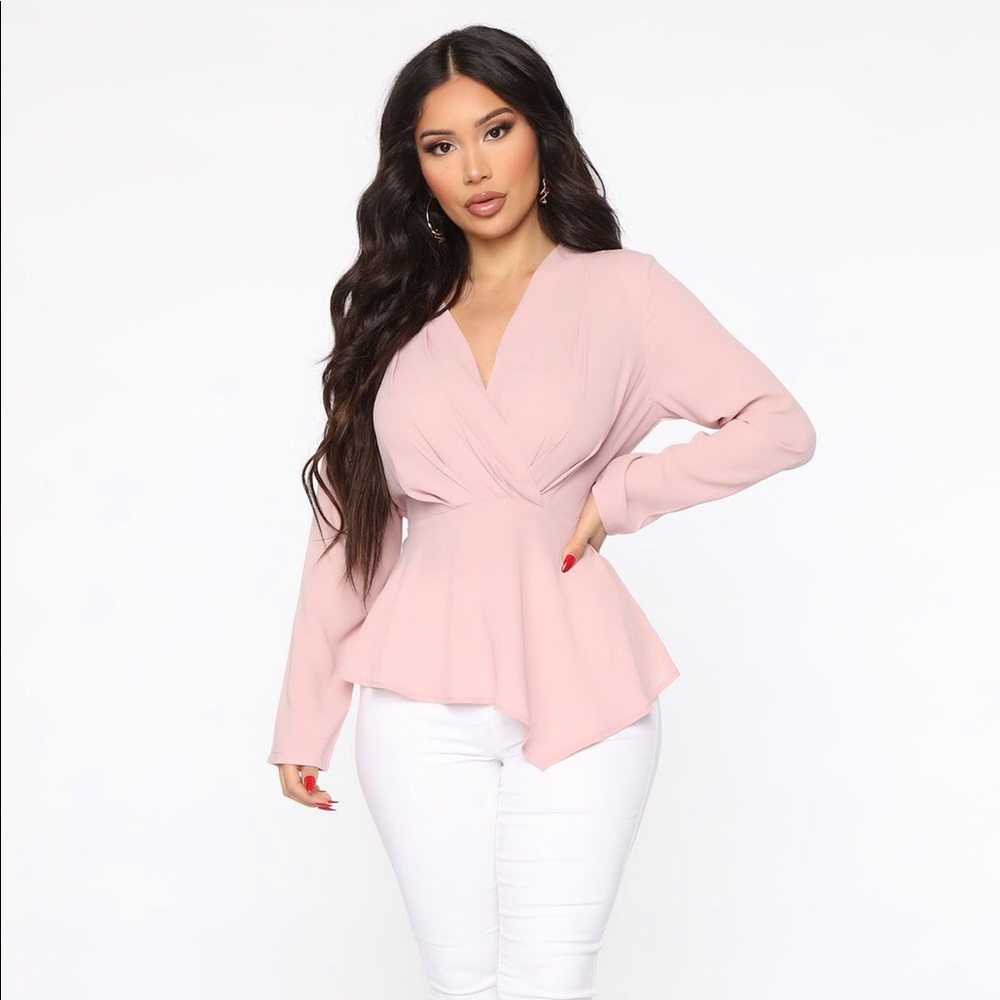 Pink Fashion Nova Blouse - Love at First Sight